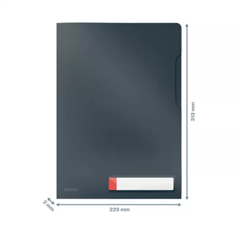 Leitz Cosy Privacy Folder, herkömmliche Aktenmappe, A4, Polypropylen (PP), Schwarz, Matt, Hochformat