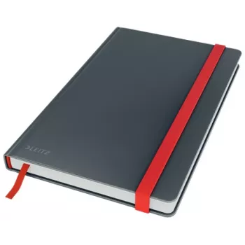 Leitz Cosy Notebook Soft Touch kariert mit Hardcover, Monochromatisch, Schwarz, A5, 80 Blatt, Matt, 100 g/m²