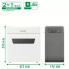 Leitz IQ Protect Premium Papierschredder 3M P5, Mikroschnitt, 2 x 15 mm, 10 L, 125 Blatt, 55 dB, Touch