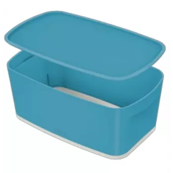 Leitz MyBox Cosy Small mit Deckel, Aufbewahrungsbox, Aufbewahrungsbox, Blau, Rechteckig, Kunststoff, Monochromatisch, Innenbereich