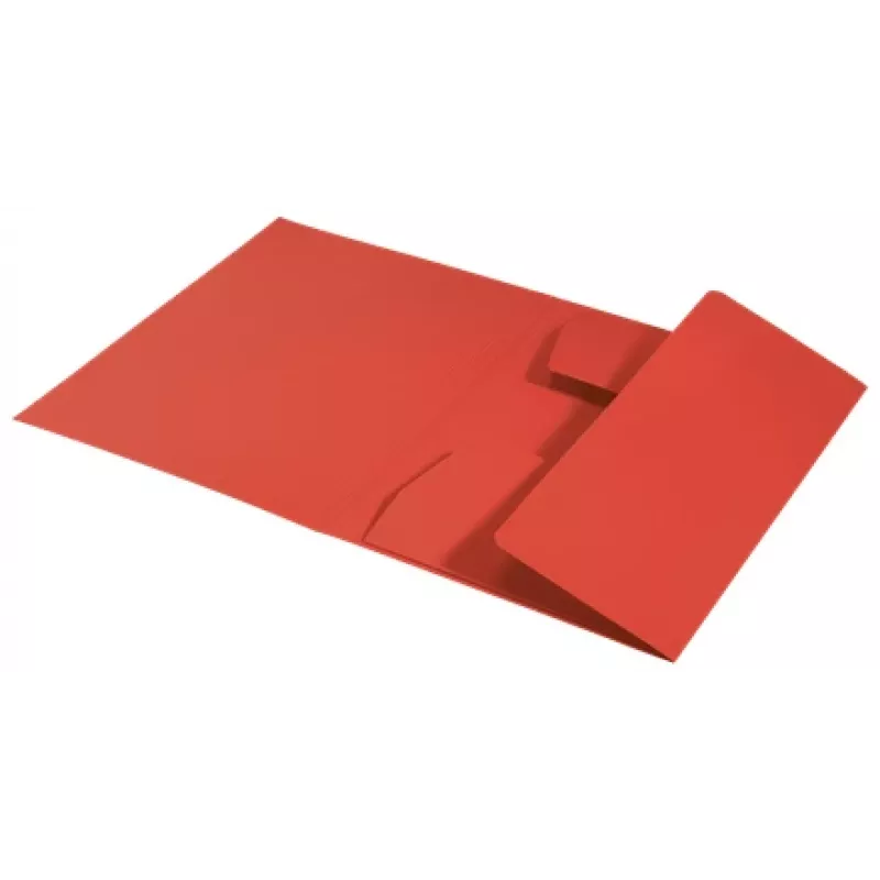 Leitz Recycle Karton-3-Klappmappe, herkömmlicher Aktenordner, A4, Karton, Rot, 250 Blatt, 80 g/m²