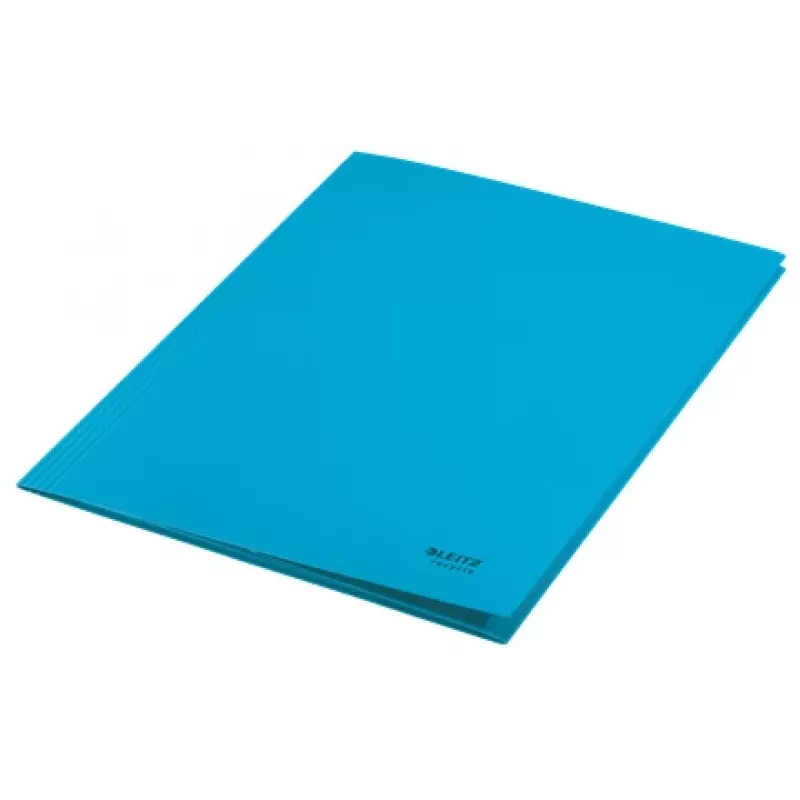 Leitz Recycle Karton-3-Klappmappe, Konventionelle Aktenmappe, A4, Karton, Blau, Quer-/Hochformat, 250 Blatt