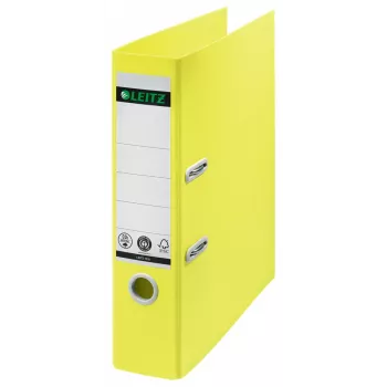 Leitz 180° Recycle-Hebelordner, A4, Rundring, Aufbewahrung, Karton, Gelb, Gelb
