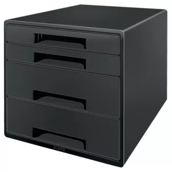 Leitz Recycle Drawer Cabinet, 4 Schubladen, Kunststoff, Schwarz, 1 Stück, 287 mm, 270 mm