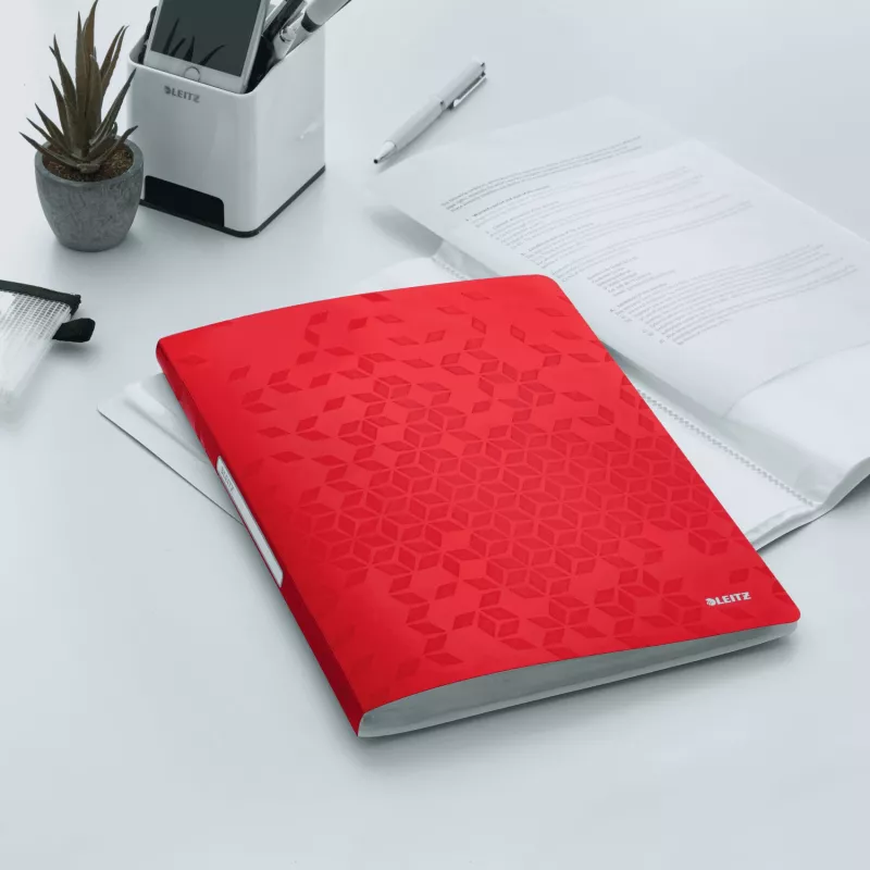 Leitz Display Book WOW PP 40 Taschen, Rot, Polypropylen (PP), 40 Taschen, A4, 231 mm, 16 mm