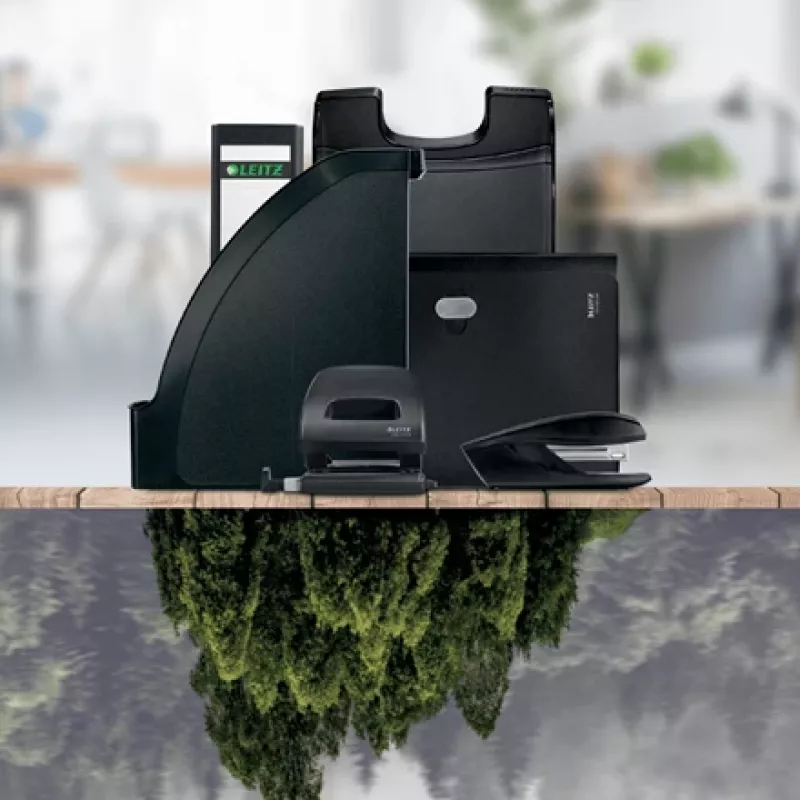 Leitz NeXXt Recycle Locher, 30 Blatt, Grün, Kunststoff, 8 cm, 5,5 mm, A4, A5, A6, Folio, US-Quart, 8 x 8 x 8 cm