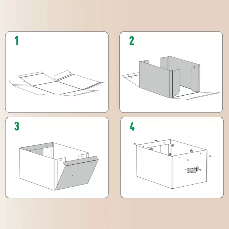 Leitz Puro Aufbewahrungsbox mit Deckel, mittel, 17 l, 100 % recycelter Karton, 2 Stück