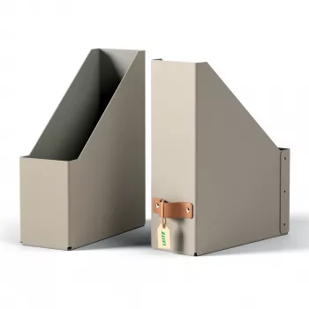 Leitz Puro Zeitschriftensammler, 100% recycelte Pappe, 2er-Pack, Beige, Karton, 100 mm, 260 mm, 310 mm, 310 g