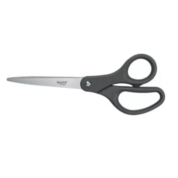 Leitz Titanium Schere 205 mm, Erwachsene, gerader Schnitt, Einzeln, Grau, Edelstahl, Edelstahl, Büroschere