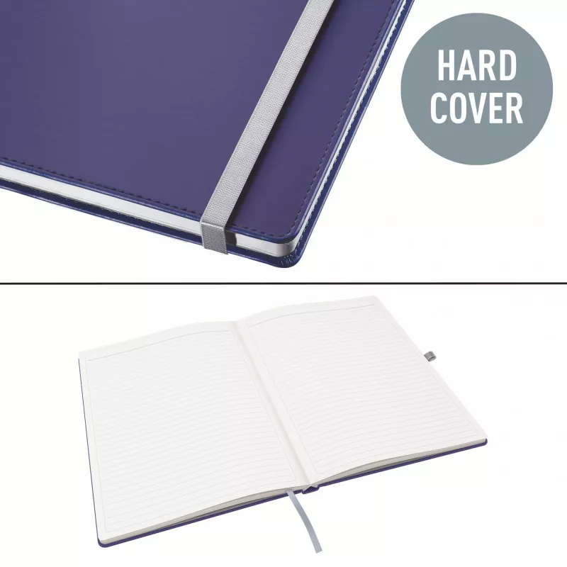 Leitz Style Notizbuch A4 liniert mit Hardcover, Monochromatisch, Blau, A4, 80 Blatt, 100 g/m², Liniertes Papier