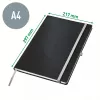 Leitz Style Notizbuch A4 kariert mit Hardcover, Monochromatisch, Schwarz, A4, 80 Blatt, 100 g/m², kariertes Papier