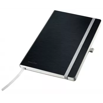 Leitz Style Notizbuch A5 liniert mit Softcover, Monochromatisch, Schwarz, A5, 80 Blatt, 100 g/m², Liniertes Papier