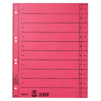 Leitz 16580025 Tab-Index Numerischer Tab-Index Karton Rot