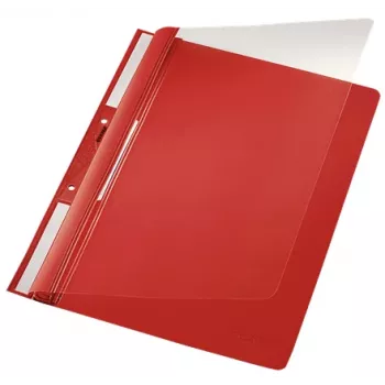 Leitz 41900025 Berichtmappe PVC Rot, Transparent
