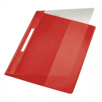 Leitz 41940025 Berichtmappe PVC Rot, Transparent
