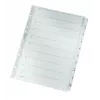 Leitz 43240000 Tab-Index Numerisches Tab-Register Karton, Kunststoff Grau