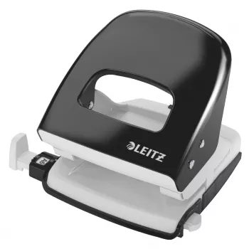Leitz NeXXt Locher 5008, 2-fach 30 Blatt, 30 Blatt, Schwarz, Weiß, Metall, 3 mm, A6, 107 mm