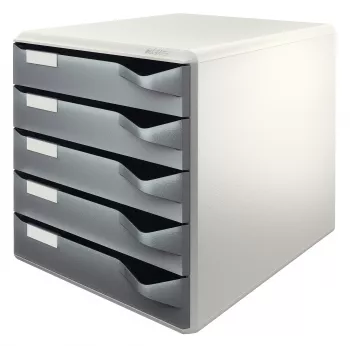 Leitz Post Set, 5 Schubladen, Kunststoff, Grau, 1 Stück, 3,65 kg, 285 x 355 x 290 mm