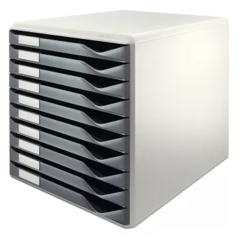 Leitz Form Set, 10 Schubladen, Kunststoff, Grau, 4,3 kg, 285 x 355 x 290 mm