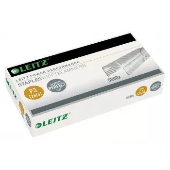 Leitz Heftklammern P3 26/6 Box mit 5000 Stück, Heftklammerpackung, 26/6, 6 mm, 210 Heftklammern, Heften, 26/6