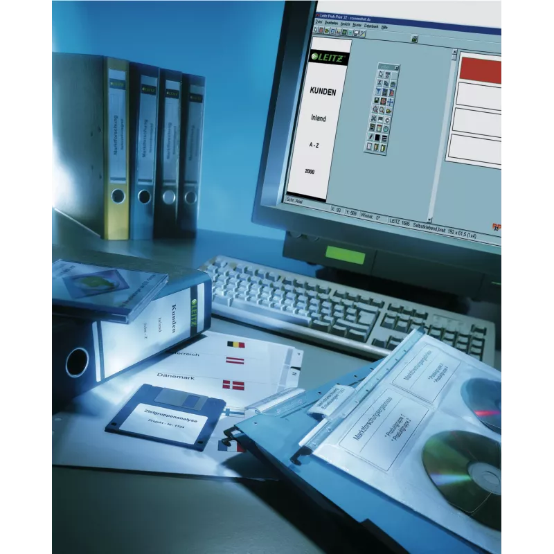 Leitz 16870025 Selbstklebeetiketten Rechteckig Rot 75 Stk.
