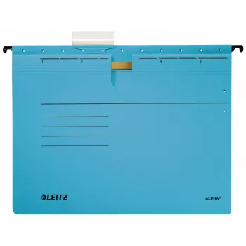Leitz Alpha Hängemappe Karton, Metall A4 Blau 5 St.
