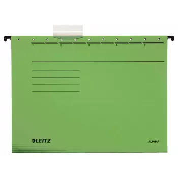 Leitz Alpha Hängemappe aus Karton A4 Grün