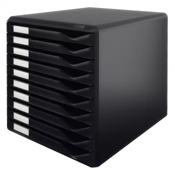 Leitz Form Set, Schwarz, A4, A5, A6, Hochformat, 10 Schubladen, Umschlag, Ordner, Brief, Notiz, 4,3 kg