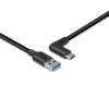 Lindy 1m USB 3.2 Type-A auf rechtwinkliges USB-C Kabel, 10Gbps