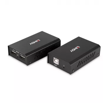 Lindy 100m 2 Port USB 2.0 Cat. 6 Extender, AV-Sender & -Empfänger, 100 m, Kabelgebunden, Schwarz