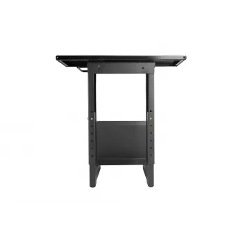 Lindy Sliding Untertisch-PC-Halter, Tischmontierte CPU-Halterung, 30 kg, Schwarz, Stahl, 0 - 360°, 45 cm