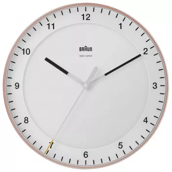 Wanduhr BRAUN BC 17 PW DCF — analoge DCF-Funkuhr, pink und weiß