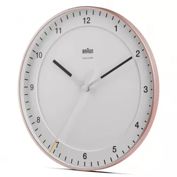 Wanduhr BRAUN BC 17 PW DCF — analoge DCF-Funkuhr, pink und weiß