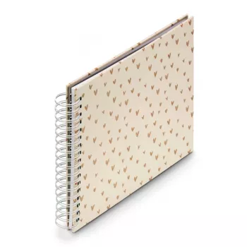 Hama Lovely Spiral Fotoalbum, 28x24 cm, 50 weiße Seiten, Beige (00007701)