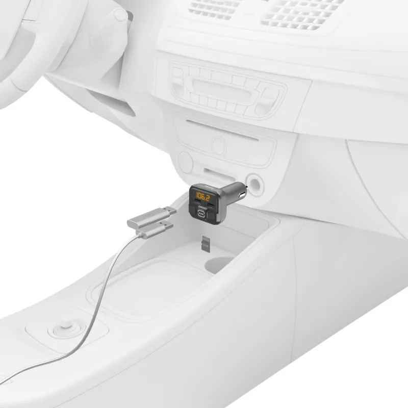 Hama 00014164 FM-Transmitter 87,6 - 107,9 MHz Zigarettenanzünder Grau