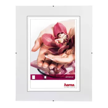 Hama „Clip-Fix“ rahmenloser Bildhalter, entspiegeltes Glas, 30 x 40 cm