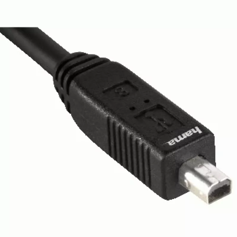 Hama USB 2.0 Kabel USB-A Stecker - Mini-USB-B Stecker (B4), 1,8 m USB Kabel USB A Mini-USB B Schwarz