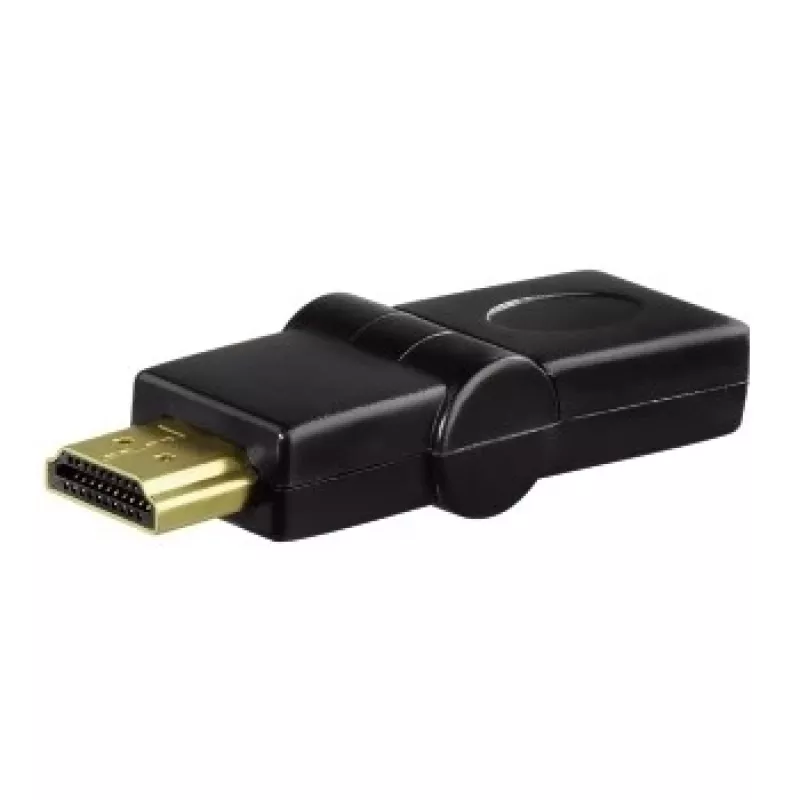 Hama Kompakt-Adapter HDMI-Stecker - HDMI-Buchse, schwenkbar, schwarz