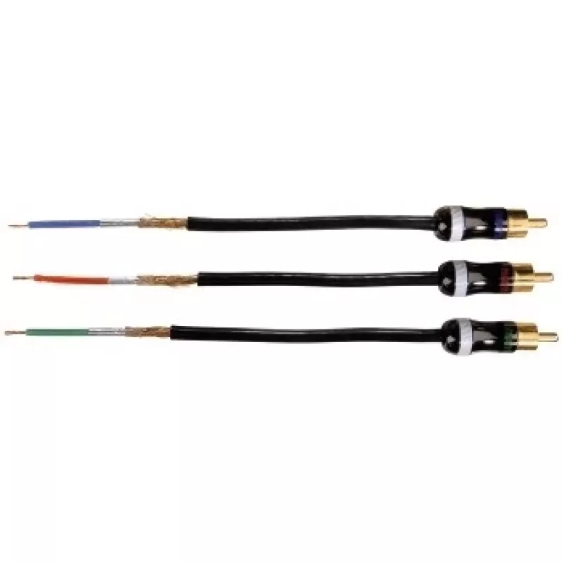 Hama ProClass YUV-Kabel, 3 Cinch - 3 Cinch, Metall, 1,5 m Komponenten-Videokabel (YPbPr) 3 x Cinch Schwarz