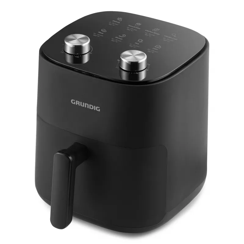 Grundig FRY 6321 L Single 4,7 L Standgerät 1500 W Heißluftfritteuse Schwarz