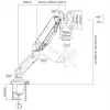 Equip 33 cm – 68,6 cm interaktive Monitor-Tischhalterung