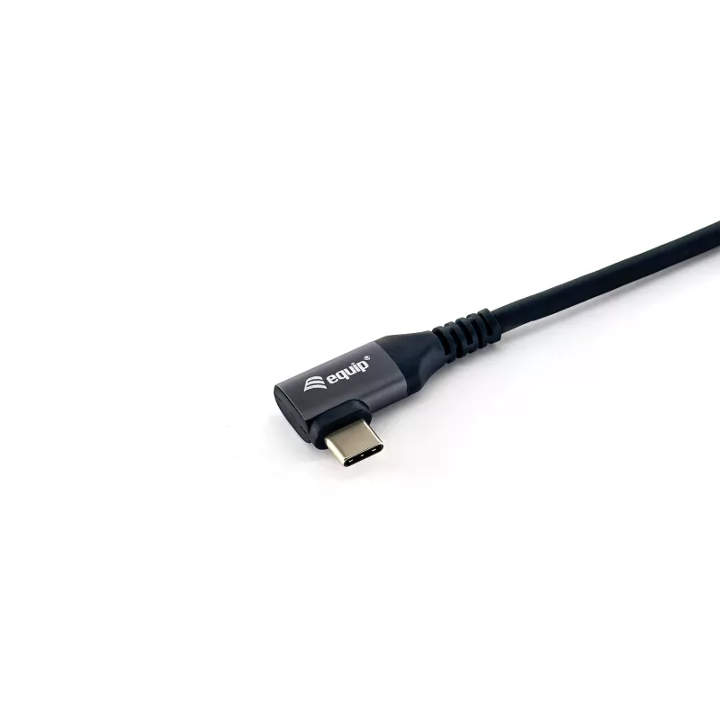 Equip USB 2.0 C zu C 90° abgewinkeltes Kabel, M/M, 2,0 m, 100 W mit Emark-Chipsatz