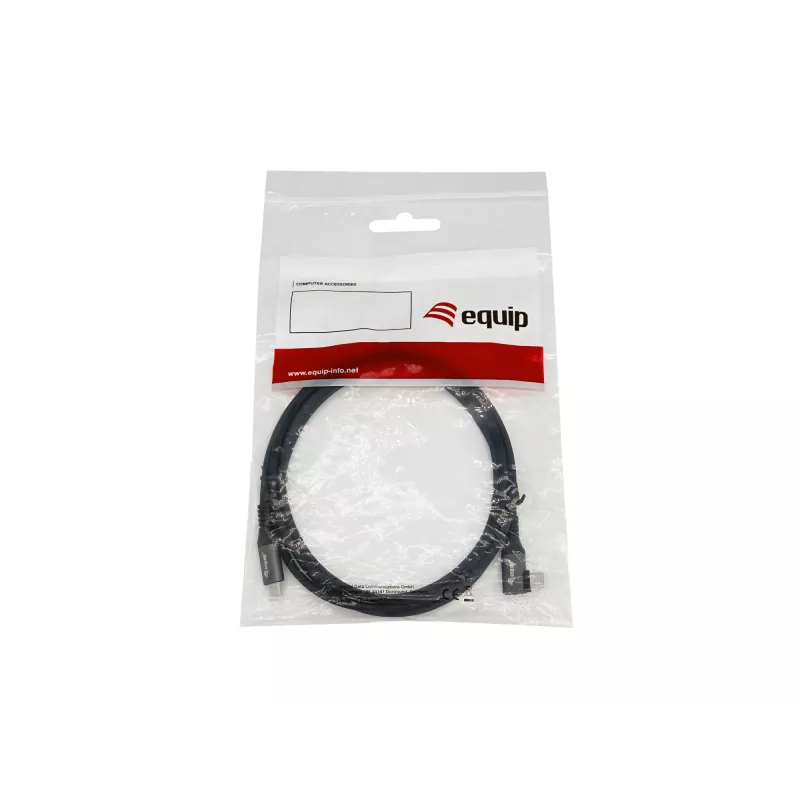 Equip USB 2.0 C zu C 90° abgewinkeltes Kabel, M/M, 2,0 m, 100 W mit Emark-Chipsatz