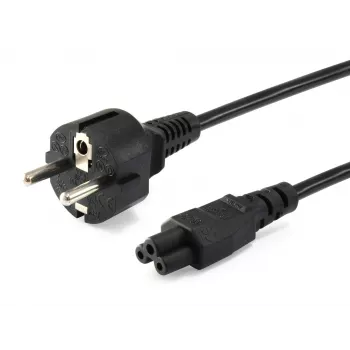 Equip High Quality Stromkabel, C5 auf Schuko, 1,8m, 1,8 m, CEE 7/7, IEC C5, H05VV-F3G, 250 V, 2,5 A