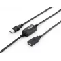 Equip USB 2.0 Type A aktives Verlängerungskabel Stecker auf Buchse, 10 m