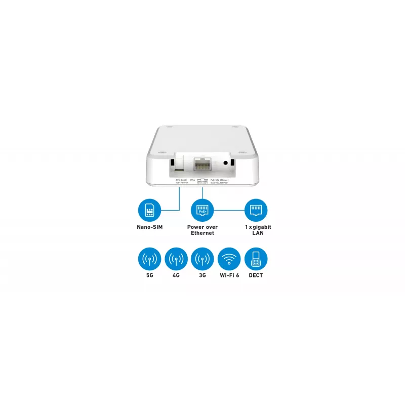 Box FRITZ! 6860 5G Edition International WLAN-Router Gigabit Ethernet Dual-Band (2,4 GHz / 5 GHz)