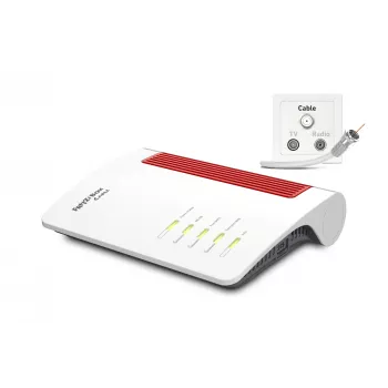FRITZ!Box 6670 Kabel Edition International WLAN-Router 2,5 Gigabit Ethernet Dualband (2,4 GHz / 5 GHz) Rot, Weiß
