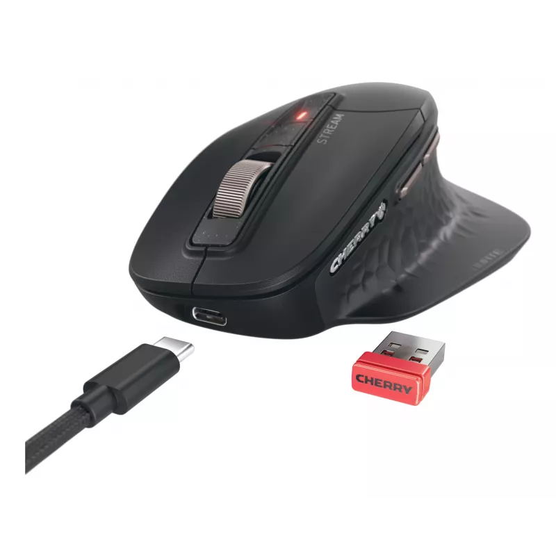 CHERRY Stream desktop ultimate Tastatur Maus enthalten Home/Office USB + RF Wireless + Bluetooth QWERTY Englisch Schwarz