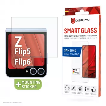 Displex Smart Glass Displayschutzfolie für Samsung Galaxy Z Flip5/Z Flip6 (02024)