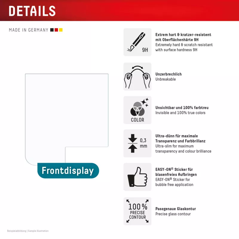 Displex Smart Glass Displayschutzfolie für Samsung Galaxy Z Flip5/Z Flip6 (02024)